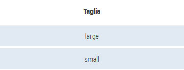 Taglie e misure